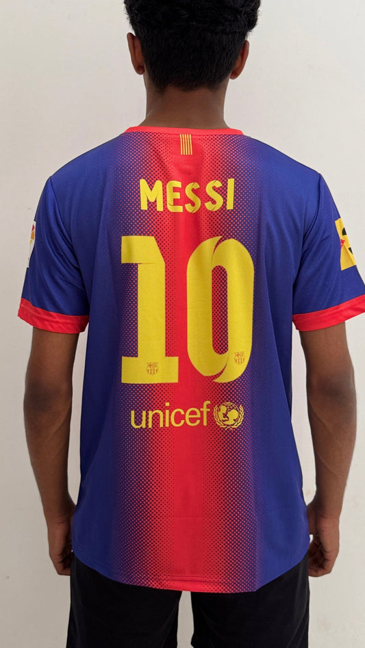 FC BARCELONA 2012/13 HOME EMBROIDERY LOGO-MESSI