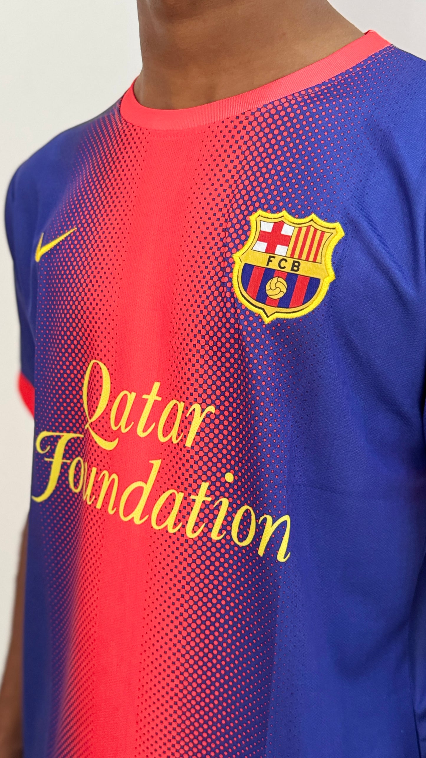 FC BARCELONA 2012/13 HOME EMBROIDERY LOGO-MESSI