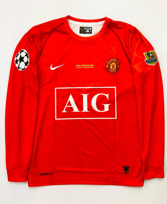 MAN UTD 2007-08  HOME RED FULL SLEVEE CR7 EMBRODIERY