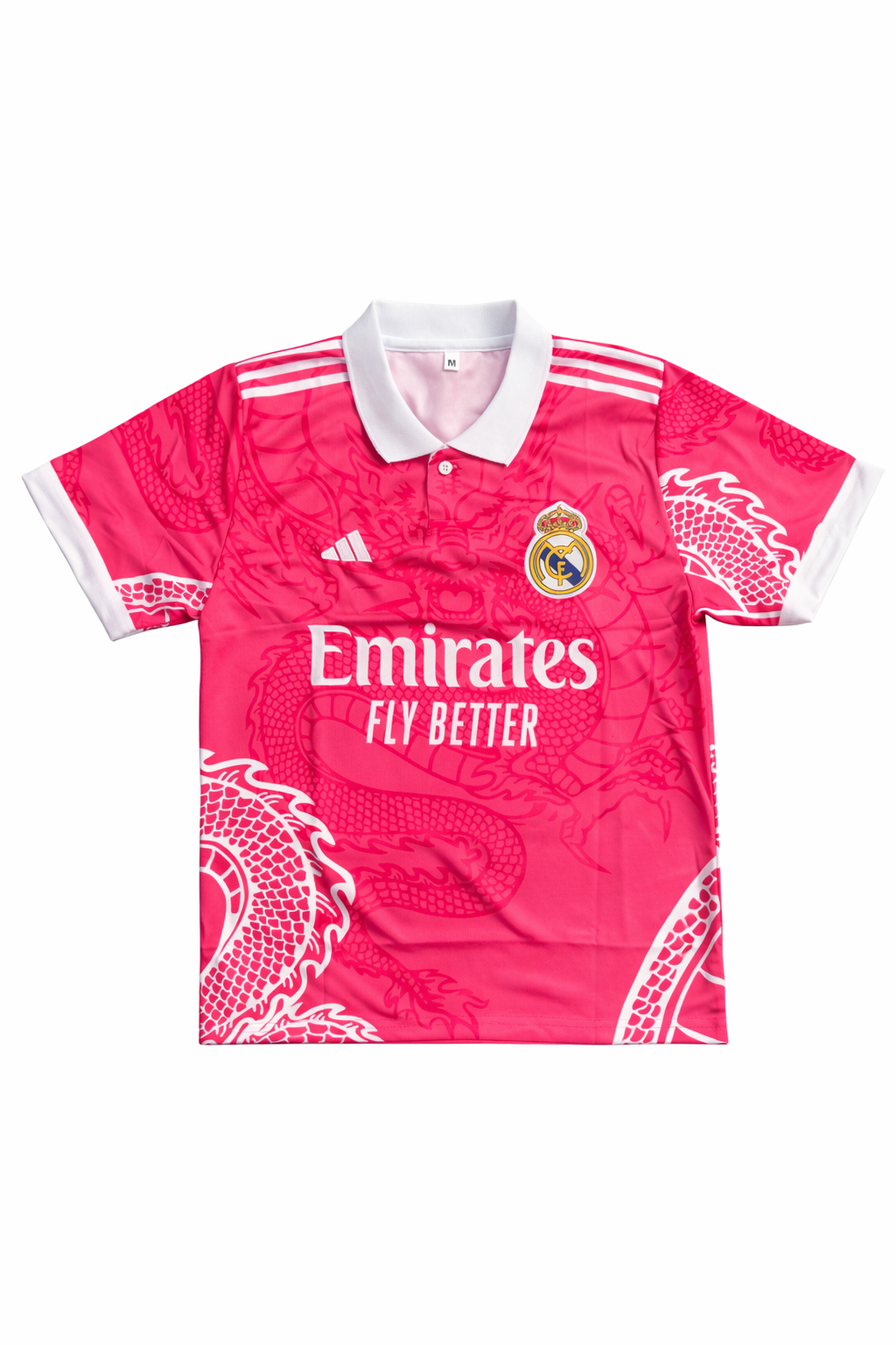 REAL MADRID POLO PINK DRAGON-EMBROIDERY