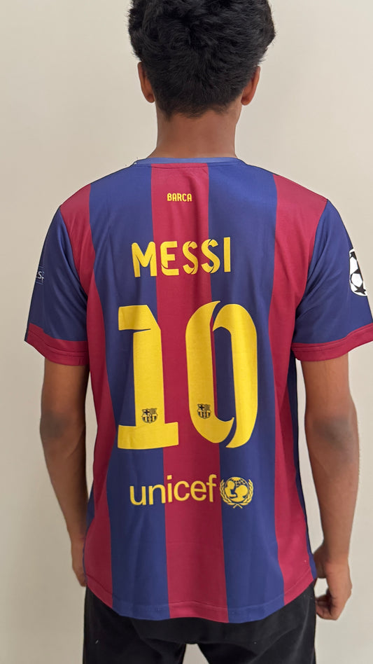 FC BARCELONA 2014/15 HOME EMBROIDERY LOGO-MESSI