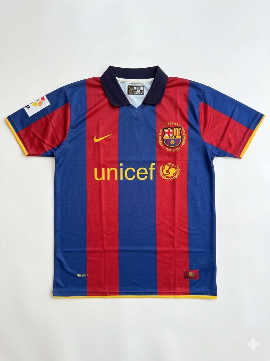FC BARCELONA 2007/08 HOME POLO- EMBROIDERY