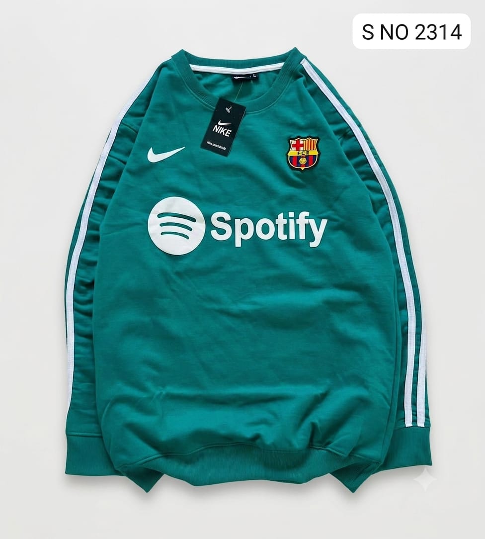 FCB TEEL GREEN FOOTBALL FULL SLEEVE- EMBROIDERY