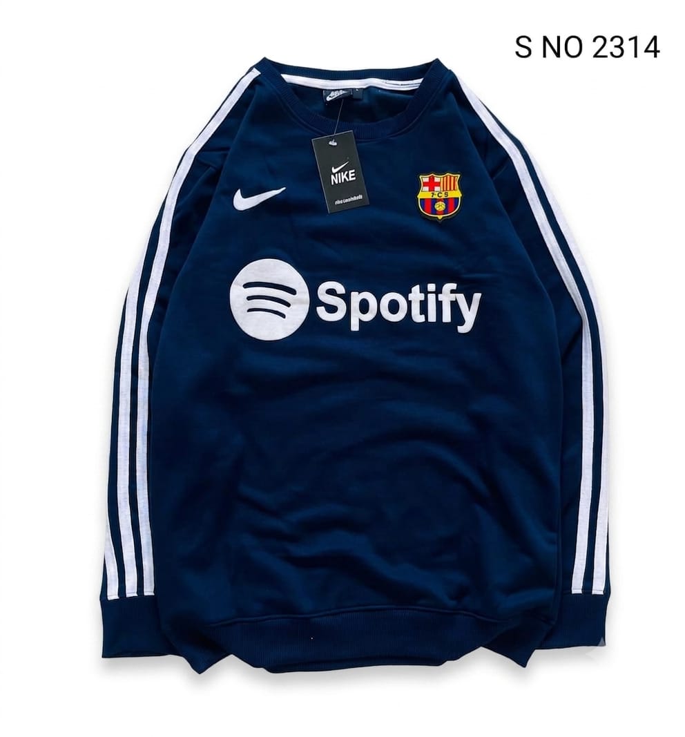 FCB NAVY BLUE FOOTBALL FULL SLEEVE- EMBROIDERY