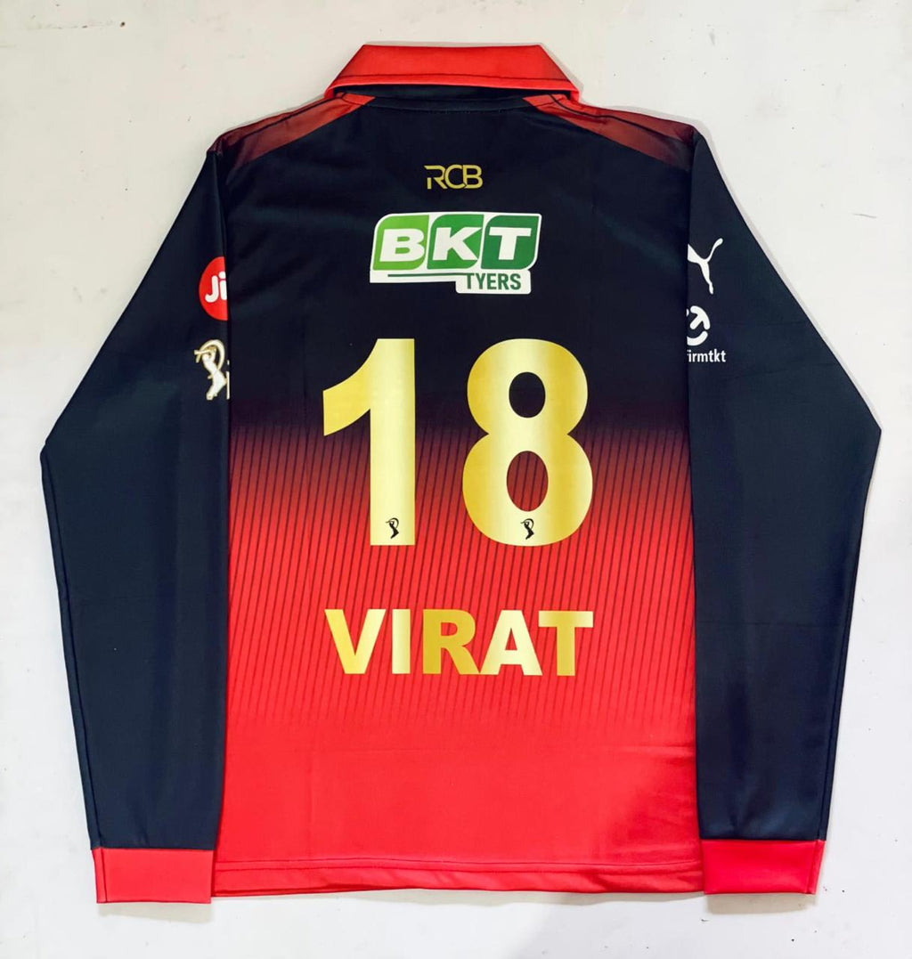 RCB HOME POLO FULL SLEVEE ZIP IPL-EMBROIDERY